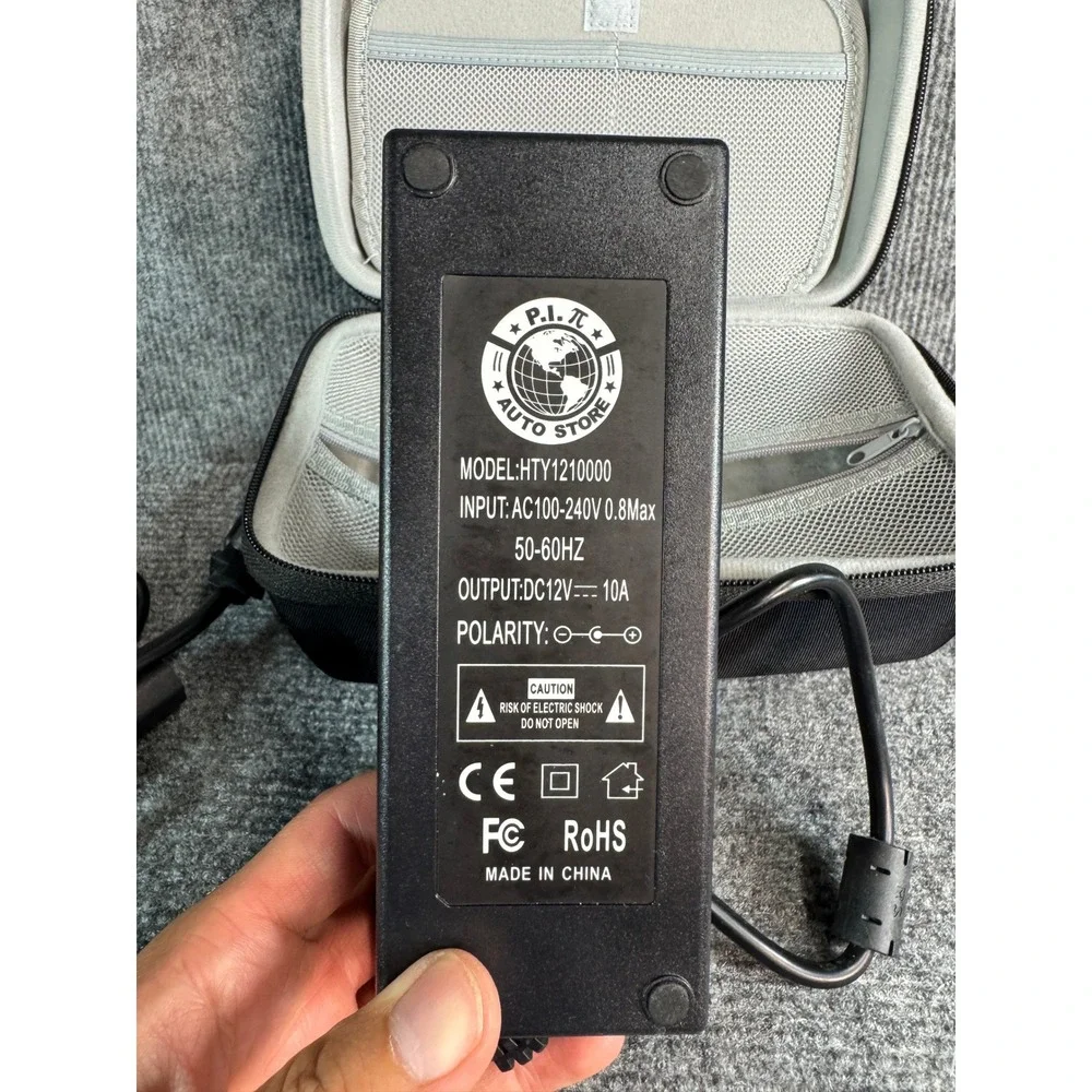 P.I. Auto Store AC to DC Power Converter 12V 10A Adapter HTY121000 BOVKE Case